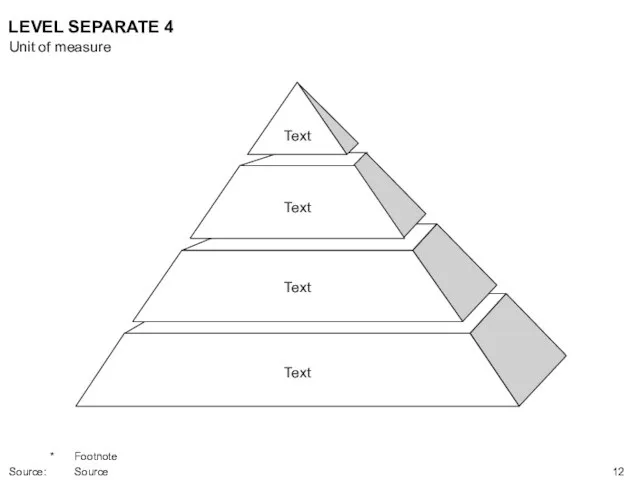 Text Text Text Text LEVEL SEPARATE 4 Unit of measure * Footnote Source: Source