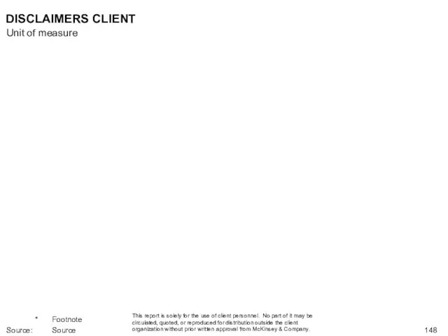 DISCLAIMERS CLIENT This report is solely for the use of client personnel.