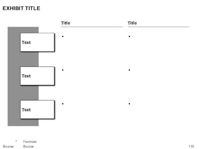 EXHIBIT TITLE * Footnote Source: Source Title Title