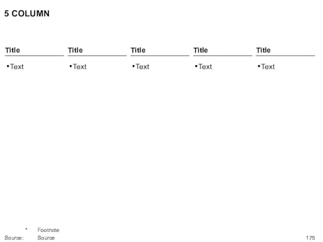 5 COLUMN * Footnote Source: Source