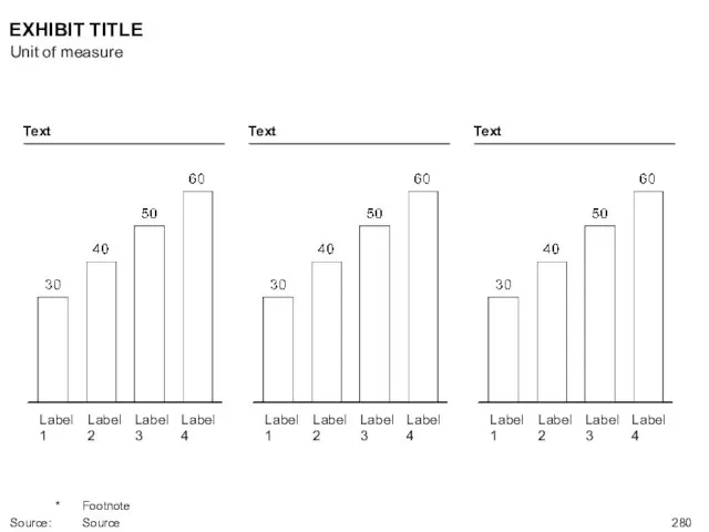 EXHIBIT TITLE * Footnote Source: Source Text Label 1 Label 2 Label