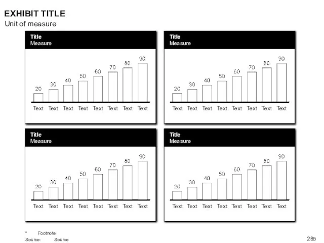 EXHIBIT TITLE * Footnote Source: Source Title Measure Text Text Text Text