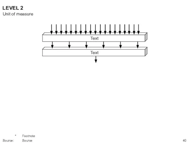 LEVEL 2 Text Text Unit of measure * Footnote Source: Source