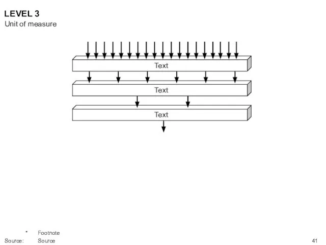 LEVEL 3 Text Text Text Unit of measure * Footnote Source: Source