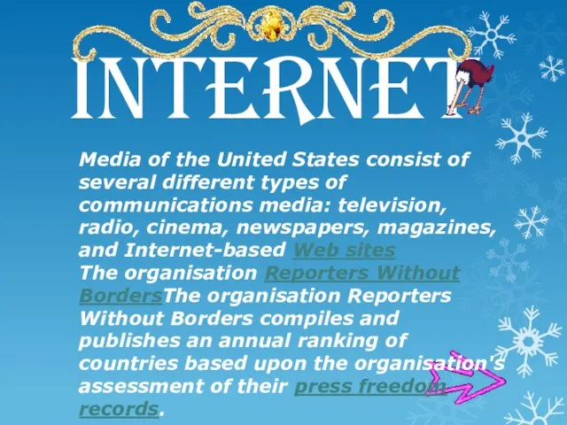 Internet Media of the United States consist of several different types of