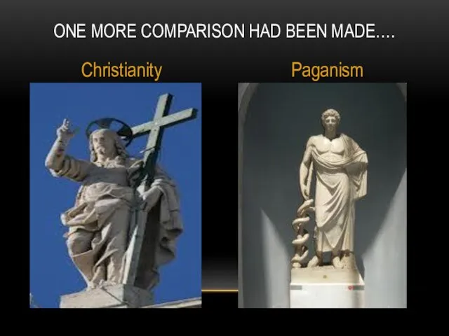 ONE MORE COMPARISON HAD BEEN MADE…. Christianity Paganism