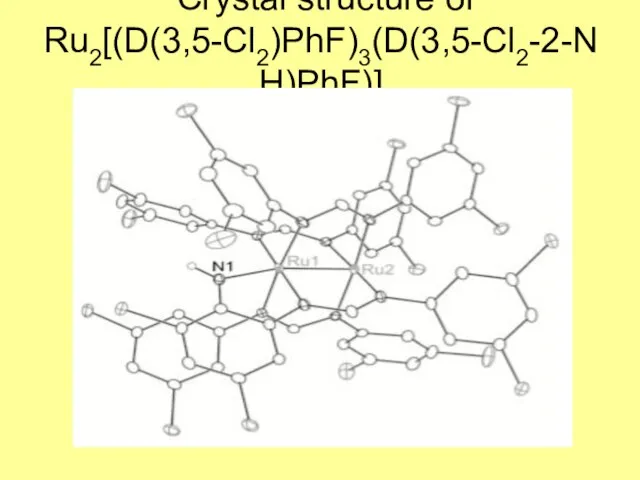Crystal structure of Ru2[(D(3,5-Cl2)PhF)3(D(3,5-Cl2-2-NH)PhF)]