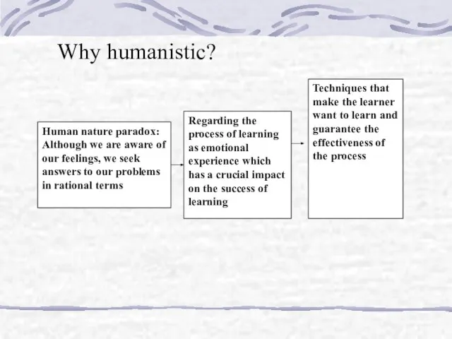 Why humanistic?