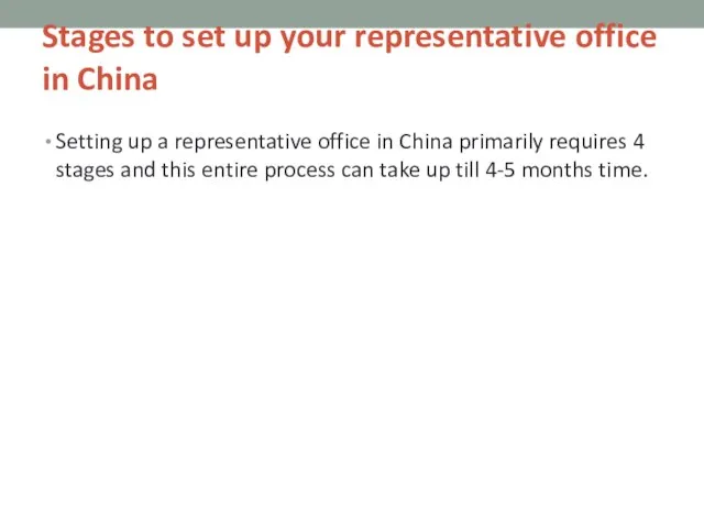 Stages to set up your representative office in China Setting up a