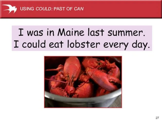 I was in Maine last summer. I could eat lobster every day.