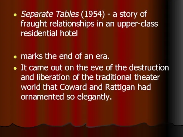 Separate Tables (1954) - a story of fraught relationships in an upper-class