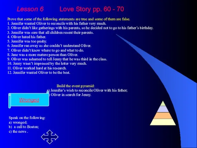 Lesson 6 Love Story pp. 60 - 70 Prove that some of