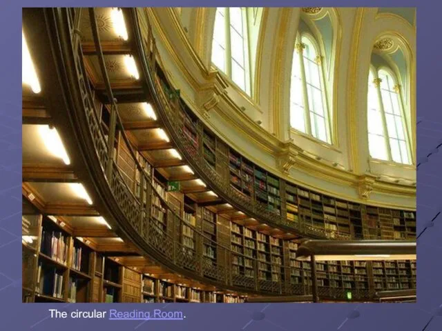 The circular Reading Room. The circular Reading Room.