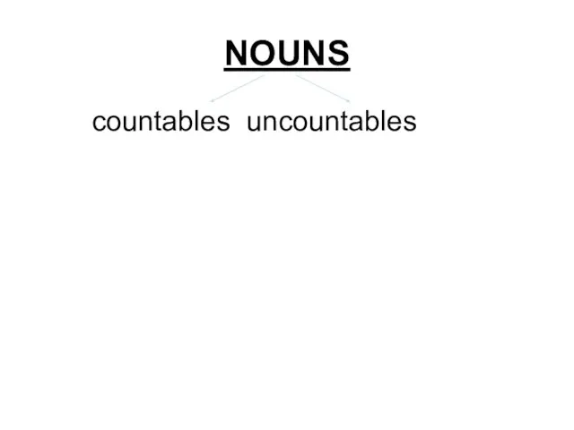 NOUNS countables uncountables