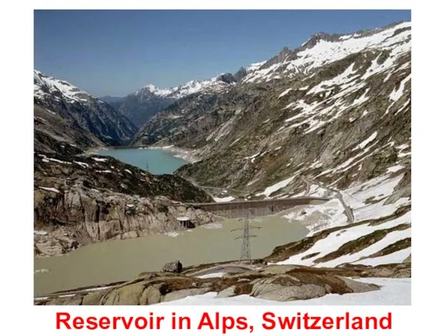 Reservoir in Alps, Switzerland