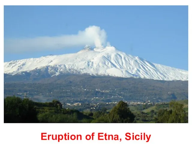 Eruption of Etna, Sicily