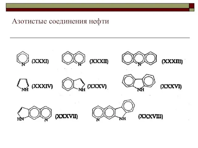 Азотистые соединения нефти