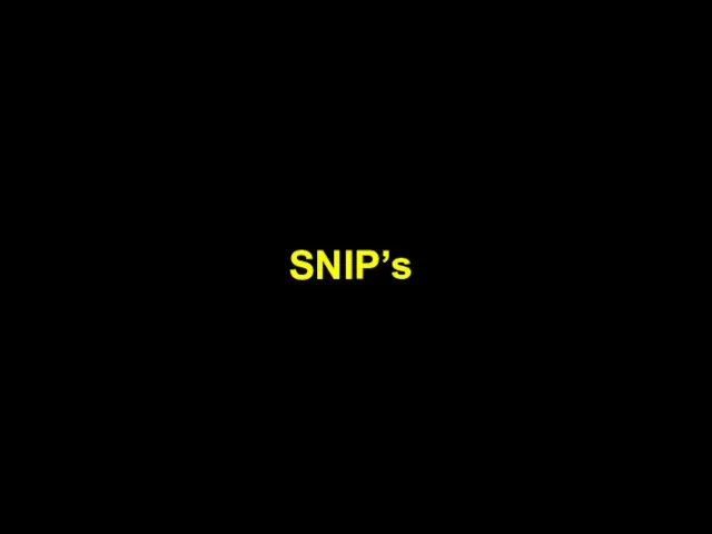 SNIP’s