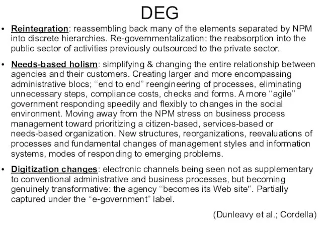 DEG Reintegration: reassembling back many of the elements separated by NPM into