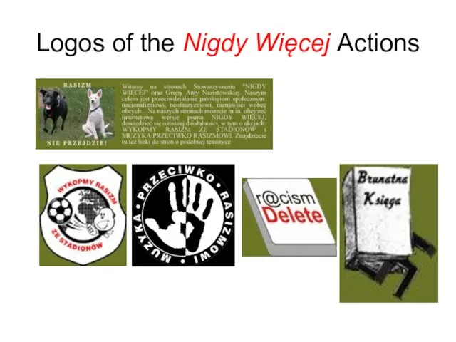 Logos of the Nigdy Więcej Actions