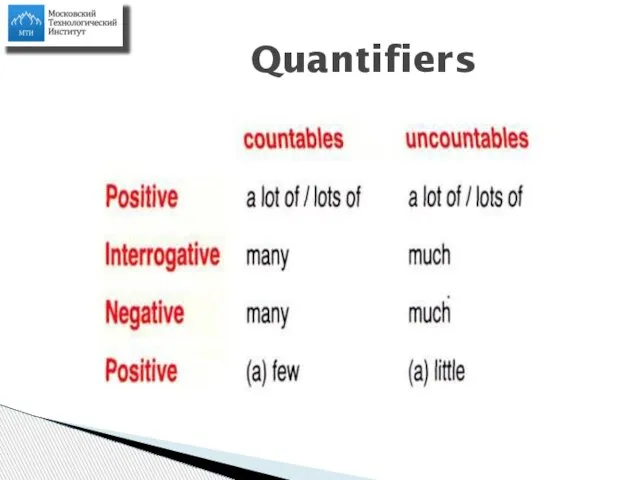 Quantifiers