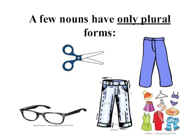 A few nouns have only plural forms: