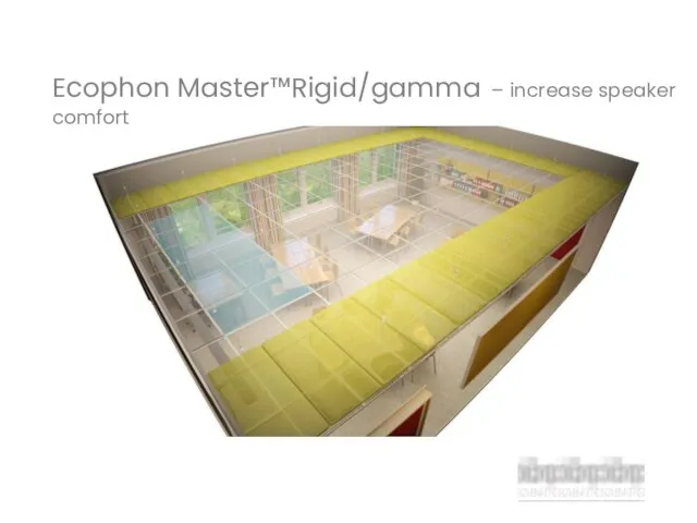 Ecophon Master™Rigid/gamma – increase speaker comfort