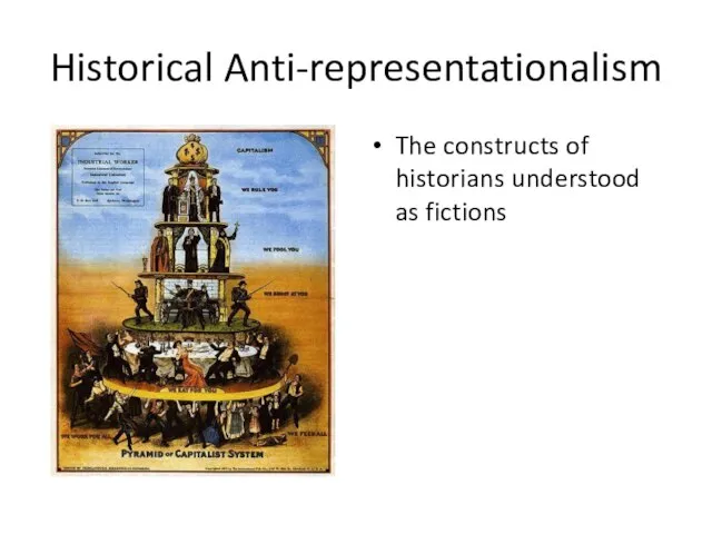 Historical Anti-representationalism The constructs of historians understood as fictions
