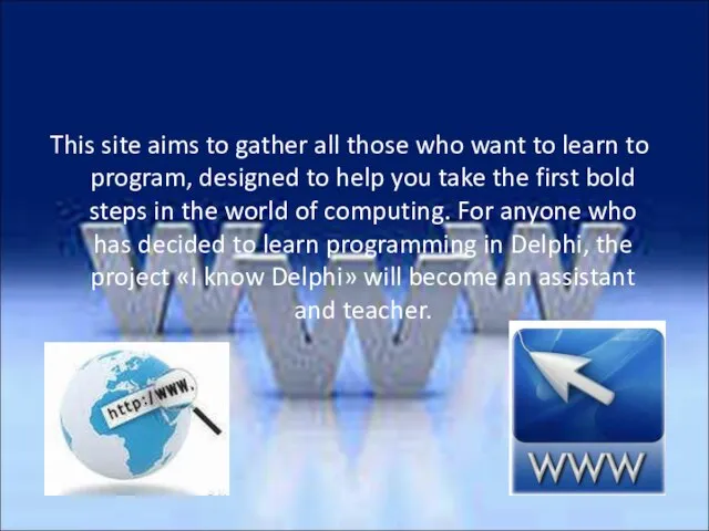 This site aims to gather all those who want to learn to