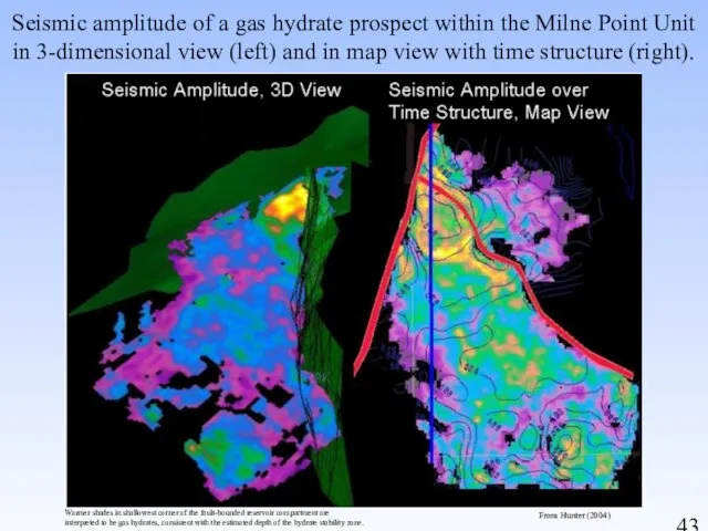 Seismic amplitude of a gas hydrate prospect within the Milne Point Unit