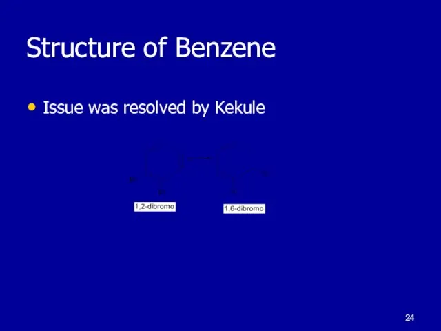 Structure of Benzene Issue was resolved by Kekule