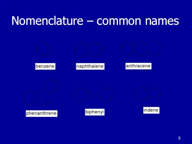 Nomenclature – common names