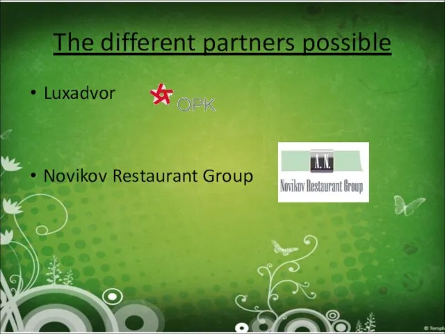 The different partners possible Luxadvor Novikov Restaurant Group