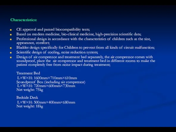 Characteristics: CE approval and passed biocompatibility tests; Based on modern medicine, bio-clinical