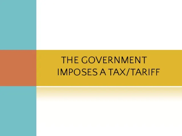 THE GOVERNMENT IMPOSES A TAX/TARIFF