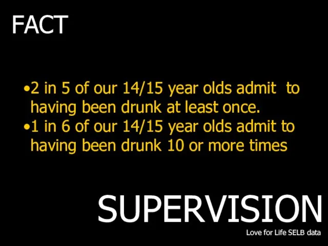 2 in 5 of our 14/15 year olds admit to having been