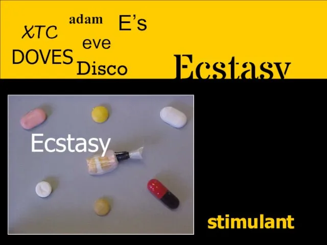 Ecstasy XTC DOVES adam eve E’s Disco biscuits stimulant