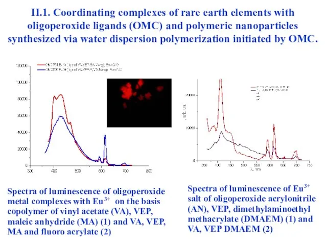 II.1. Coordinating complexes of rare earth elements with oligoperoxide ligands (OMC) and