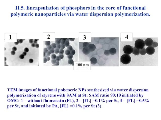 II.5. Encapsulation of phosphors in the core of functional polymeric nanoparticles via