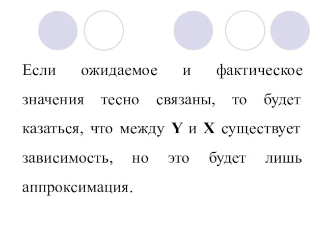 Если ожидаемое и фактическое значения тесно связаны, то будет казаться, что между