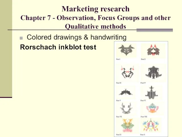 Marketing research Chapter 7 - Observation, Focus Groups and other Qualitative methods