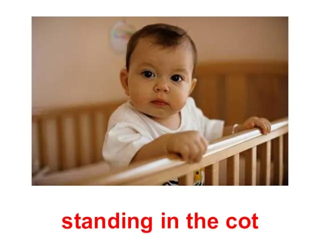 standing in the cot