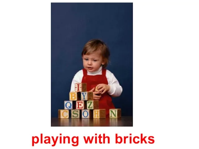 playing with bricks