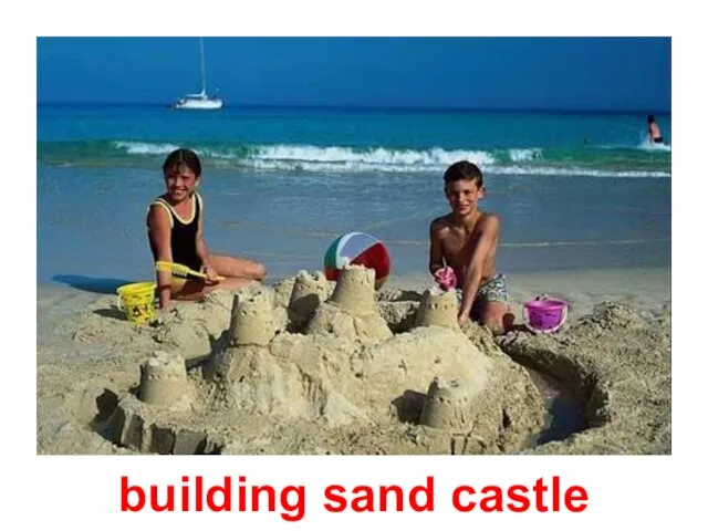 building sand castle