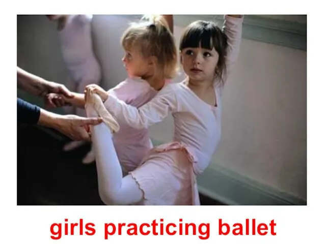 girls practicing ballet