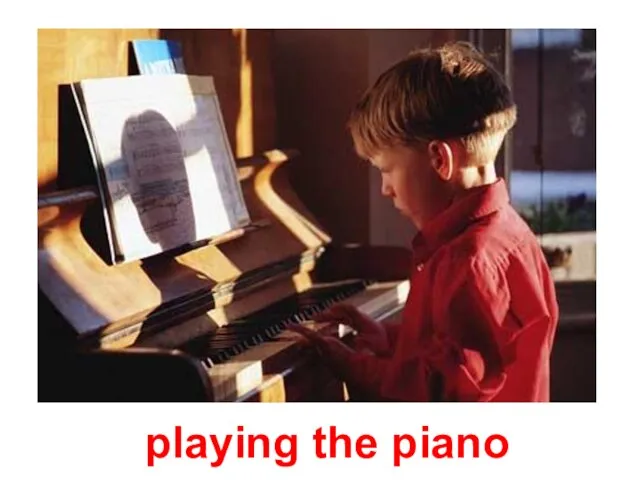 playing the piano