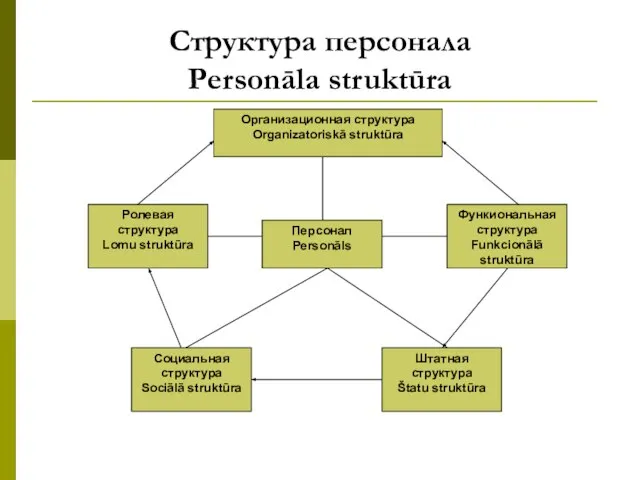 Структура персонала Personāla struktūra