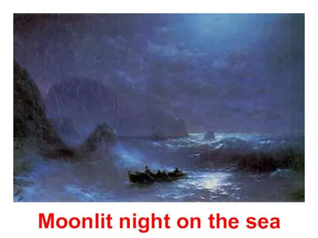 Moonlit night on the sea