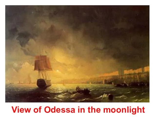 View of Odessa in the moonlight