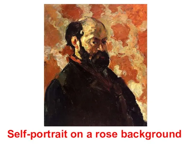 Self-portrait on a rose background